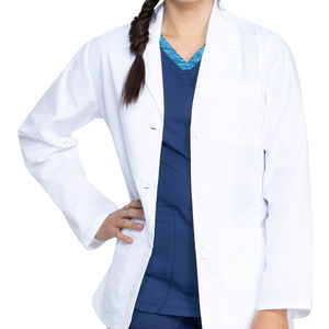 Vente chaude Conceptions Médicales Uniforme Médecin Blanc Couleur Bonne Qualité Dame Médecin Blouse Lab Manteaux Robe pour Dames En Gros - Product Image 1
