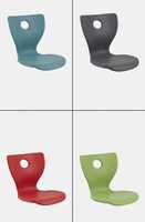 Chaise d'école ergonomique moderne en métal durable bleue empilable pour enfants, dossier solide, idéale pour la maison, le bureau et la chambre