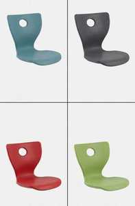 Modern Plastic School Chair Blue Stackable Design For Children Solid Back Style - Product Image 3