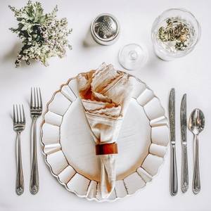 Anillos de Servilleta Coloridos Tejidos con Cuentas Naturales, Anillos de Servilleta para Bodas, Suministros para Hoteles y Restaurantes - Product Image 6