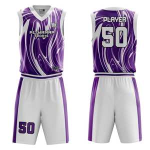 Conjunto de Ropa de Baloncesto de Diseño Personalizado de la Mejor Calidad, Ropa Deportiva sin Mangas, Diseño por Sublimación, Tallas Grandes, Certificado BSCI, Estampado - Product Image 1