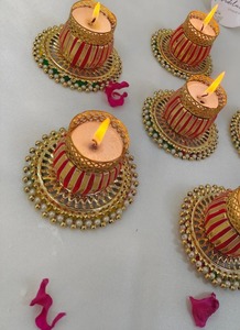 Portavelas Matki Diya Hecho a Mano |   Portavelas Decorativos Indios para Velas de Té |   Recuerdo de Boda y Regalo de Inauguración de Casa, Navidad, 4 Pulgadas - Product Image 3