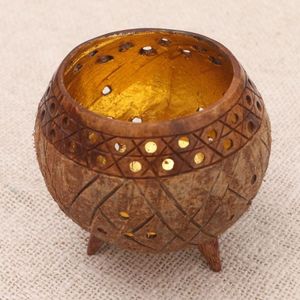 Soporte de tazón de vela perfumada de cáscara de coco de alta calidad, nueva variedad de diseño para decoración del hogar, sala de estar, dormitorio, directo desde Vietnam - Product Image 5
