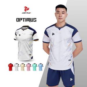 Hot Luxury Haute Qualité Lavé Personnaliser Logo Football Jersey Ensembles Unisexe Football Porter 100% Polyester Diverses Couleurs OEM Adulte - Product Image 4