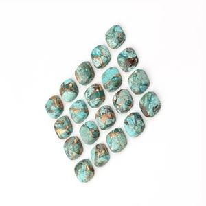 Natural 12mm cojín corte suave crisocola cabujón cuarzo verde curación tamaño personalizado piedras preciosas sueltas fabricación de joyas - Product Image 5