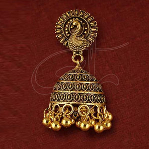 Vente directe d'usine, nouvelle arrivée, boucles d'oreilles tendance en acier inoxydable plaqué or, design personnalisé, fabriquées au Pakistan - Product Image 5