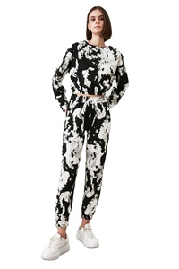 Chándal personalizado sublimado, moda de alta calidad para mujer, chándal de lana de poliéster recortado de manga larga de punto para mujer - Product Image 2