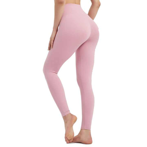 2024 personalizado 90% poliéster 10% Spandex Leggings algodón transpirable mallas de mujer cintura elástica, mallas de Yoga - Product Image 1