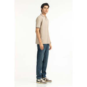 Polo de Golf para Hombre, Corte Regular, Tejido Sólido con Spandex, Manga Corta, Transpirable y Cómodo, Cuello Bordado - Product Image 5