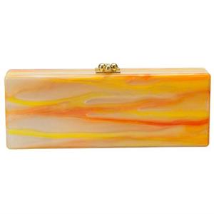Resin Box <b>Clutch</b> Bag for Women Resin <b>Clutches</b> Resin Bag Women Brass Handle Bag Bridal Handbags with <b>pink</b> Color - Product Image 1