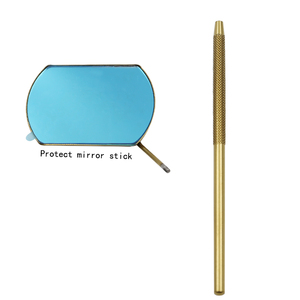 Miroirs stylisés en acier inoxydable rose Miroirs professionnels de vérification des cils - Product Image 1