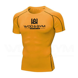 Gran oferta, camisetas deportivas de compresión cómodas personalizadas para hombres, ropa ajustada sublimada de poliéster 100% para correr para deportes - Product Image 1