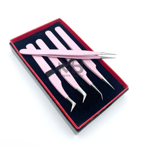 Pinzas para pestañas de diseño moderno, personalizadas, de acero inoxidable de primera calidad, herramienta de belleza profesional. - Product Image 5