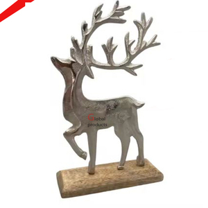 Sculpture décorative longue et de petite taille finie d'or d'aspect simple pour le salon et le bureau - Product Image 3