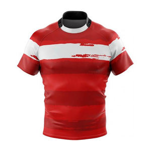 Camiseta de Rugby sublimada de diseño personalizado, camisa transpirable y cómoda, con logotipo y tamaño, color negro y amarillo - Product Image 5