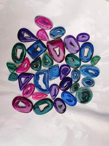 ¡Lote de precio bajo! Ágata druzy Lot Stone cabujón color ágata druzy Smooth Pulido piedra Lote sueltas piedras preciosas fabricación de joyas - Product Image 3