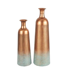 Florero de Metal de calidad Superior, el mejor diseño para mesa de oficina de boda o sala de estar, estilo costero, venta al por mayor - Product Image 1