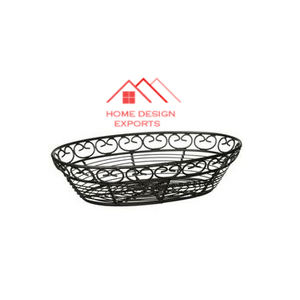 Plateau de table ovale décoratif en fer dernier design Panier en fil de fer plaqué or pour fruits et légumes Plateau décoratif en métal - Product Image 3