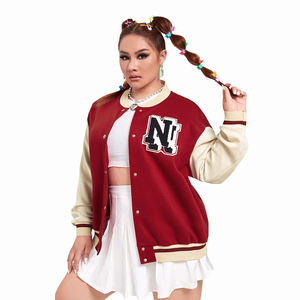 Chaquetas universitarias para mujer hechas en 100% Cierre de botones de lana Ropa de invierno informal Chaquetas de béisbol para invierno - Product Image 1