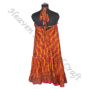 SD008 indio pakistaní algodón Saree/Shari Hippy Boho estilo moderno Nuevo vestido de seda Vintage con estilo indio moderno - Product Image 6