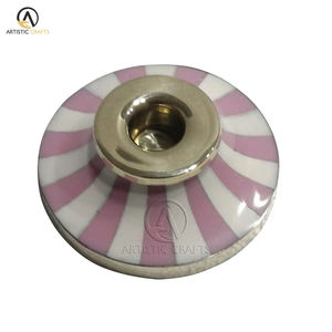 Elegant Resin Brass Tealight Candlestick Holder with Wood <b>Candle</b> Jars for Home Restaurant Christmas & Easter Lighting Decor - Product Image 6