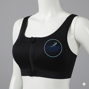 Ensemble de soutien-gorge de sport et short pour femmes grande taille Erni Sports, dos nageur, antichoc, tissu 100% polyester, imprimé numérique, gym, yoga - Product Image 4