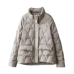 Nueva chaqueta ultraligera para mujer para primavera Otoño, Abrigo acolchado con cuello levantado, forro de nailon, chaqueta cálida de invierno estampada transpirable - Product Image 3