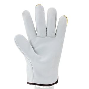 Gants de travail en cuir, écran tactile, sécurité extérieure, double paume, cuir pleine fleur, conducteur, travail - Product Image 3