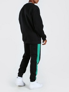 Ensemble de survêtement pour homme OEM, poids lourd, avec bande latérale, respirant, en polyester, jogging surdimensionné, style boxy, course à pied, 2 pièces - Product Image 6