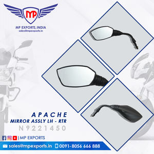 Indian High Quality LH INDIAN HIGH QUALITY <b>MIRROR</b> ASSLY TVS Brand <b>Mirror</b> Assembly APACHE RTR-Two Wheeler Spare Parts - Product Image 2