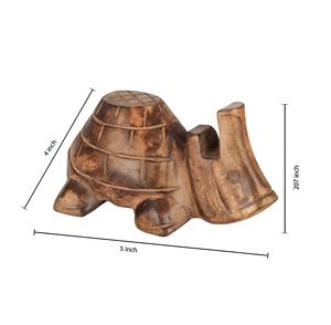 Solid Wooden turtle shape Spectacle Stand for Daily Use Portable Eyewear Display from India - Product Image 2