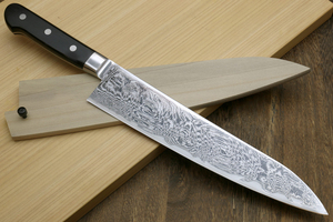 Meilleure vente couteau en acier damas rasoir couteau de cuisine tranchant avec manche en bois Pakka vente chaude. - Product Image 6