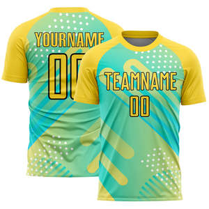 Maillots de football personnalisés imprimés par sublimation 100% polyester respirant à séchage rapide légers Service OEM pour clubs/écoles Unisexe - Product Image 1
