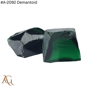 Nano Diamante en Bruto Cultivado en Laboratorio # Gema Sintética de Laboratorio, Verde Demantoid 2092, Resistente al Calor, para Tallado y Facetado - Product Image 2