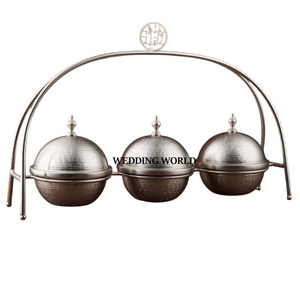 <b>Matte</b> Gold Finished Chocolate Pot <b>Table</b> Decorative Designer Sweet Bowl Classic Stylish Luxury New Chocolate Bowl - Product Image 4