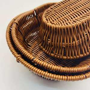 Panier en rotin naturel moderne et écologique avec poignée pour l'organisation multifonctionnelle de la cuisine, tendance et très vendu - Product Image 2