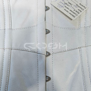 Corsé de Cuero Blanco con Paneles de Malla Transpirable, Corsé Moldeador de Cintura, Ropa de Club, Proveedor de Corsés - Product Image 3