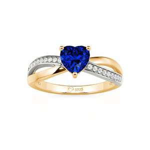 Jeulia Fashion Twist Infinity Heart <b>Ring</b> with Claw Inlay - Product Image 3