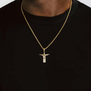 Mode Cristo Redentor pendentif croix chrétienne collier à breloques 925 argent chrétien jésus croix pendentif collier - Product Image 2