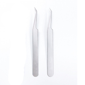 Pinzas de extensión de pestañas de acero inoxidable Punta puntiaguda 45 65 75 90 grados Herramientas de maquillaje de belleza - Product Image 1