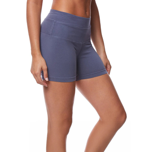 Pantalones cortos de Yoga para gimnasio de cintura alta para mujer al por mayor, cómodos, transpirables, Spandex, Material de nailon, Color sólido, pantalones cortos deportivos para mujer, Push UP - Product Image 4