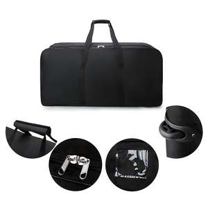 <b>Large</b> Capacity Carry-All Duffle <b>Roller</b> Bag Casual Sport Style Nylon with Polyester Lining Zipper Closure for Outdoor Gym Use - Product Image 4