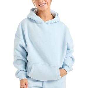 ¡Novedad de 2025! Sudadera con capucha para mujer al por mayor, sudadera cómoda con capucha de lana mezclada para mujer, sudaderas básicas de talla grande para mujer - Product Image 3