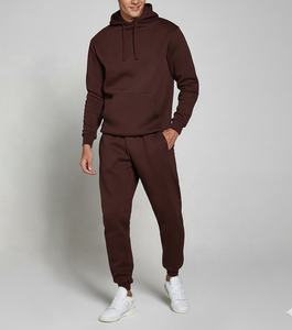 Ensemble sweat à capuche et pantalon solides personnalisés | Survêtement 100% coton respirant antibactérien personnalisé | Matériau lourd - Product Image 1