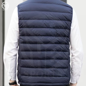 Gilet matelassé coupe-vent à capuche pour homme, rembourré de coton, avec fermeture éclair, 100 % polyester, écologique, séchage rapide, vêtement d'extérieur - Product Image 2