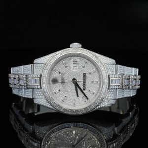 Reloj de diamante Moissanite impermeable para hombre Reloj resistente al agua Hip Hop de lujo al por mayor - Product Image 2