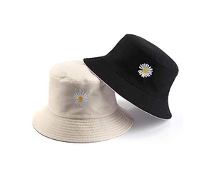 สีทึบธรรมดาเปล่าขายส่งแฟชั่นโลโก้ที่กําหนดเองหมวกถัง Unisex สองด้านสวมใส่ดวงอาทิตย์กลางแจ้งหมวกถังกลม - Product Image 3