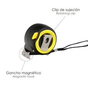 Flessometro Autolock con Freno Automatico, Cinghia da 5 Metri 25 mm. Magnetico - Product Image 3