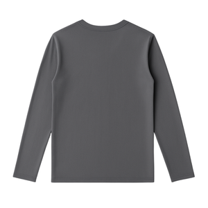 เสื้อยืดผู้หญิงสีเทาเข้ม แขนยาว คอวี ผ้าฝ้ายออร์แกนิค 100% คุณภาพพรีเมียม ผ่านการรับรอง GOTS เนื้อผ้านุ่มพิเศษ ทรงคลาสสิก - Product Image 2