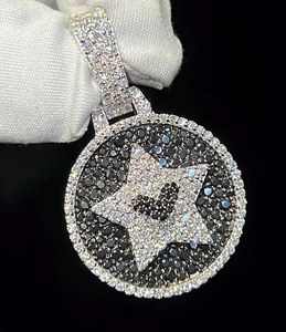 Customized 925 Sterling Silver <b>Iced</b> Out Moissanite Hip Hop Charm Pendant - Product Image 4